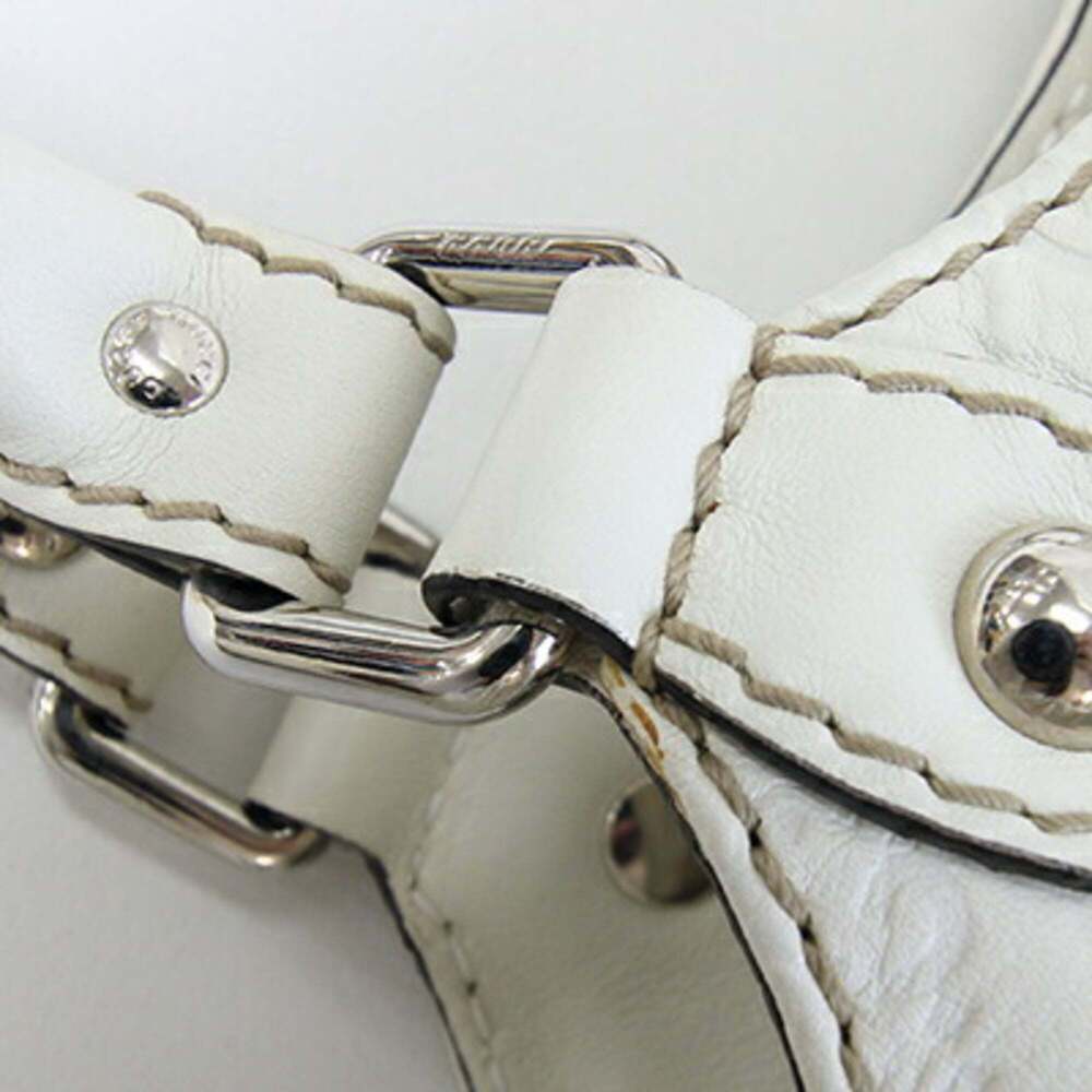 GUCCI White Leather Tote Bag - Picture 6 of 10